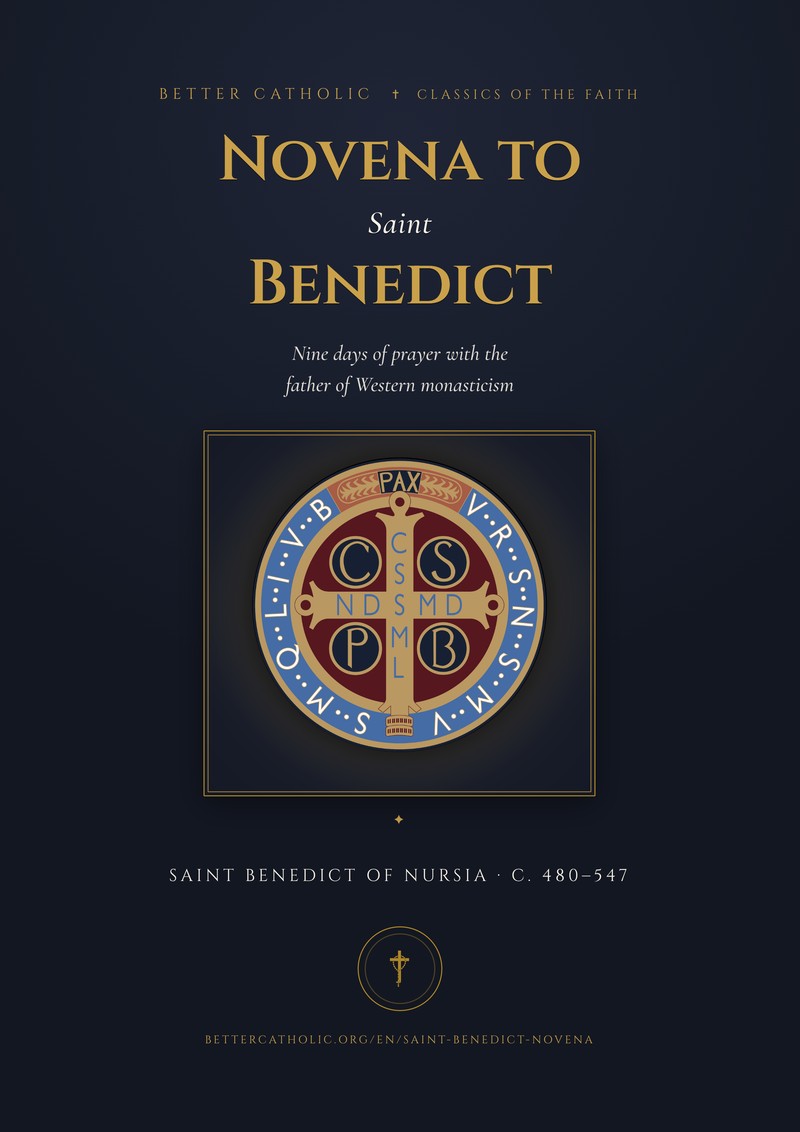 Book cover: Novena to Saint Benedict